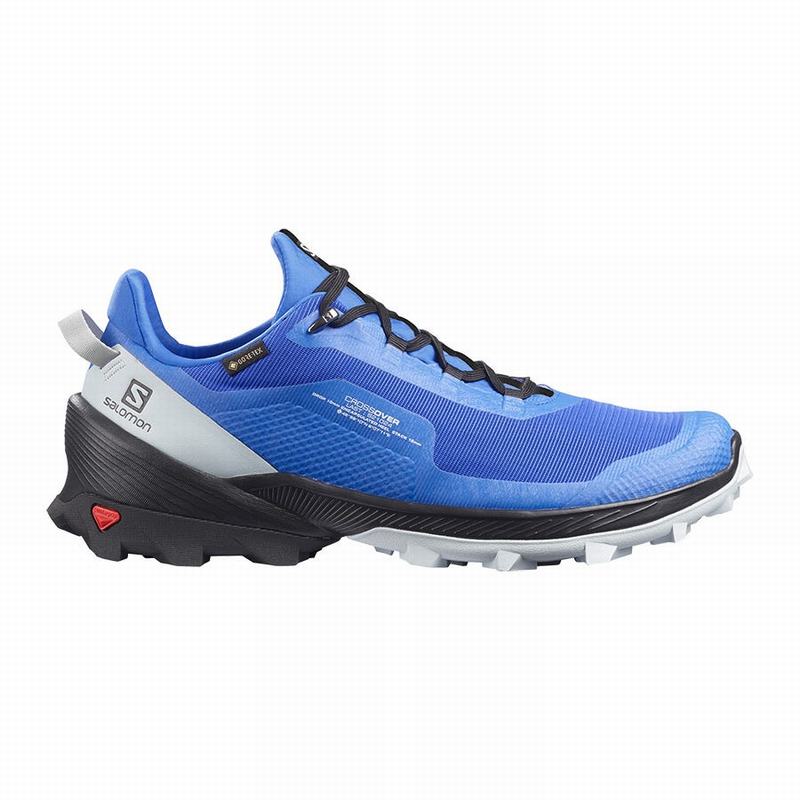 Chaussures De Randonnée Salomon Homme Bleu / Noir - Salomon CROSS OVER GORE-TEX - France (0541-PSXEB